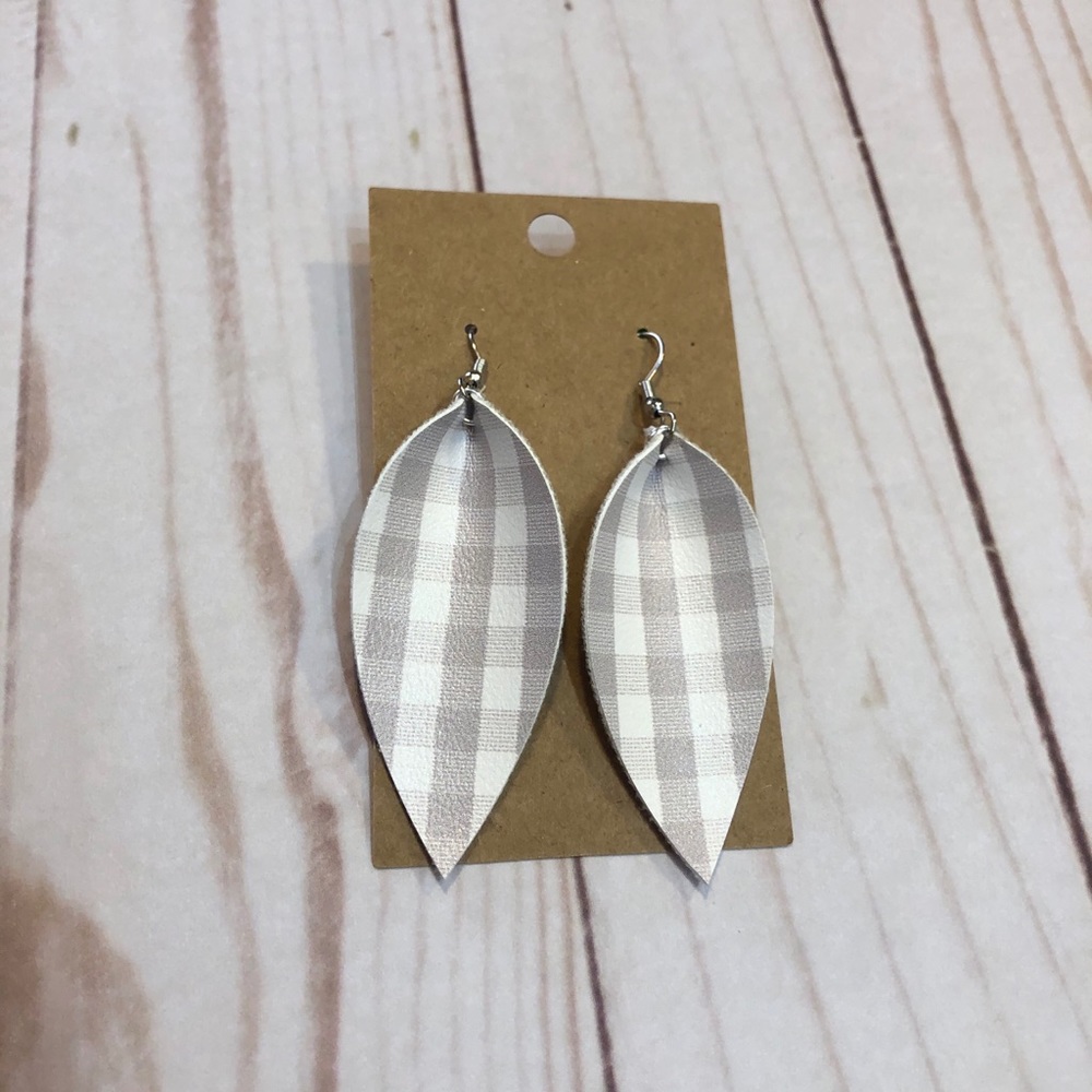 Faux leather earrings